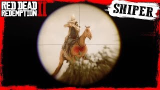 RDR2 Badass John Marston Sniper Rampage Gameplay 🤠🤠🤠