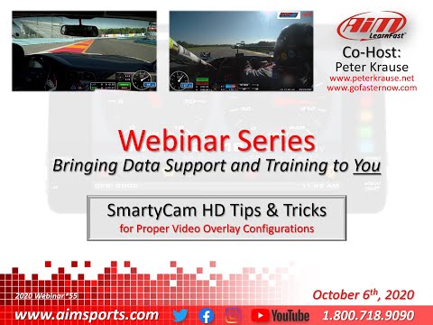 1-55 SmartyCam HD Tips & Tricks for Proper Video Overlay with Peter Krause - 10/6/2020