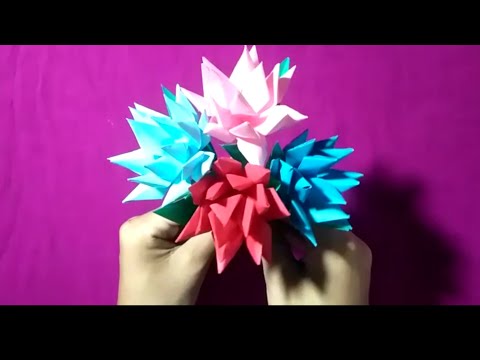 How to Make Paper Flowers Very Easy  // paper flower making Idea/ /Flower making step by step .