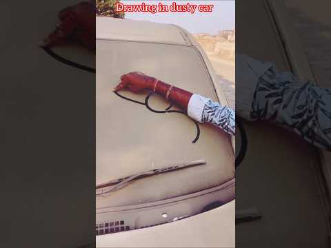 Drawing in dusty car No.13 || Happy New Year Magic Writing😳 #viralshorts #dustycar