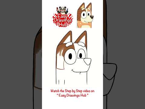 How to draw Chilli from Bluey - Easy Drawing