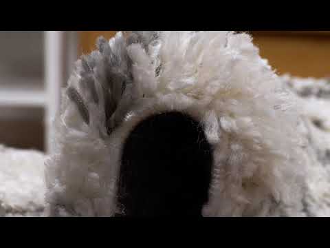 Tappeto a pelo corto Temara Shag I Polipropilene / Juta - Bianco crema - 150 x 245 cm
