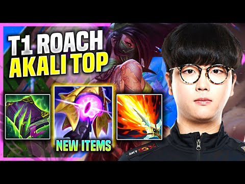 ROACH PICKS AKALI WITH NEW ITEM RIFT MAKER! - T1 Roach Plays Akali Top vs Fiora! | Preseason 11 KR
