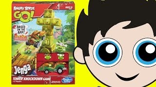 Angry Birds GO! Jenga TOWER KNOCKDOWN GAME! Preview by Kinder Playtime