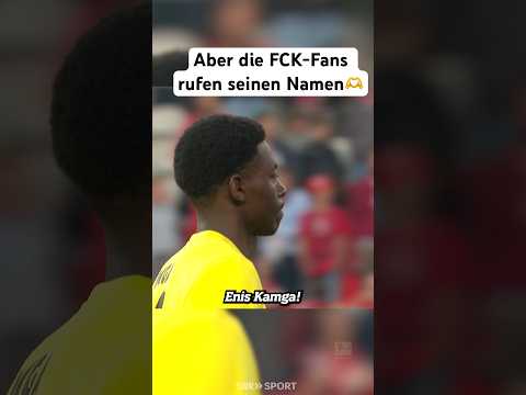 Bitteres Debüt für Enis Kamga für den FCK😔 Aber immerhin bekommt er die Unterstützung der Fans❤️
