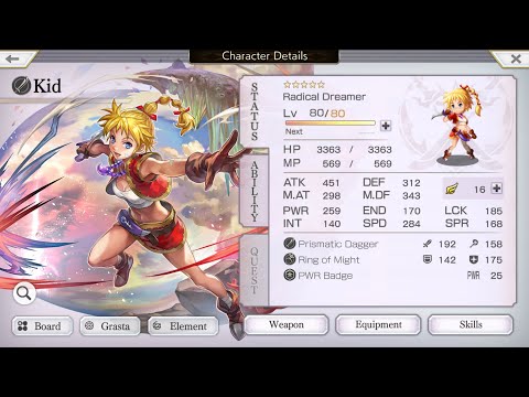 Another Eden 2.10.200 AE/Chrono Cross Symphony Complex Dream Kid 5* Review, Skills & Gameplay!