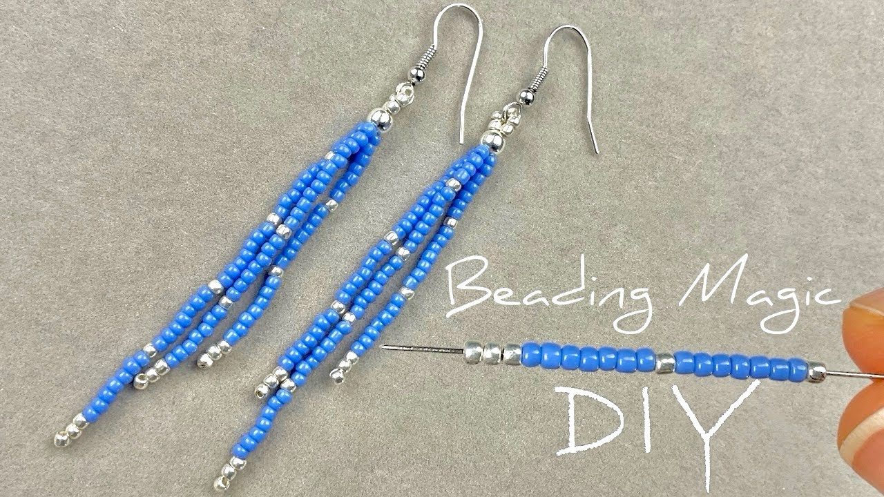 Easy Beaded Earrings: How to Make Seed Bead Earrings | Tassel Earrings