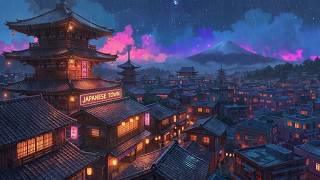 Japanese Town Ambience 🌆 Nostalgic Retro Vibes & Lofi Hip Hop Beats 🪄 1980s & 90s Lofi Rain Playlist