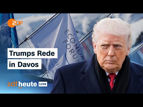 Trump live in Davos: Was sagt der US-Präsident zu Grönland, NATO, Europa, und Zöllen | ZDFheute live