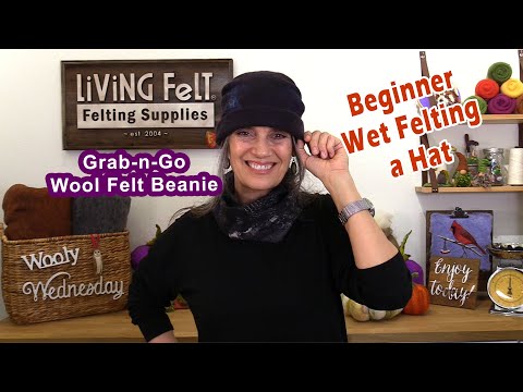Wet Felting Hat Tutorial Beanie Beginner - Fast Version