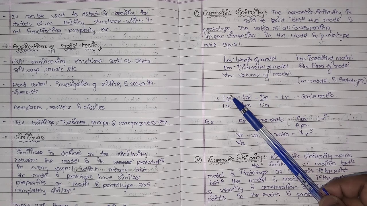 Similitude And Similarity In Hindi. Fluid Mechanics