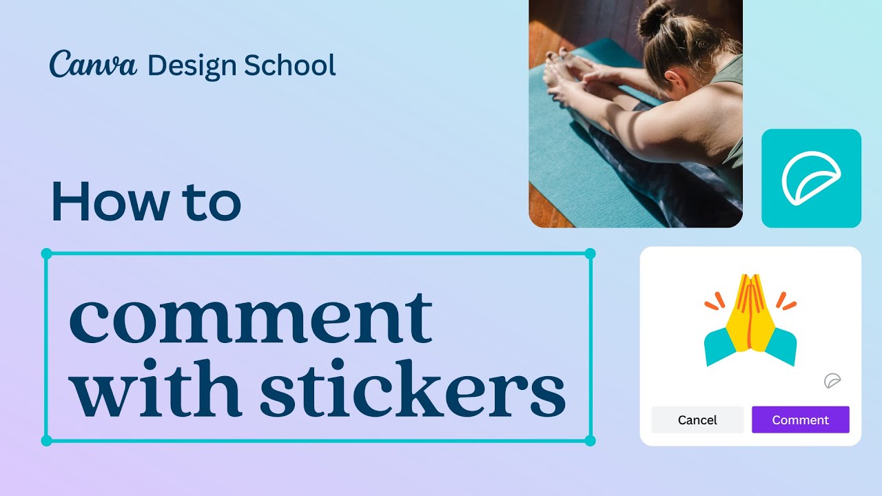 How to comment with stickers in Canva