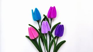 Cách làm hoa Tulip bằng kẽm nhung - How to make tulips using a pipe cleaner