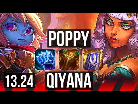 POPPY vs QIYANA (TOP) | 7/2/7, 300+ games, Dominating | KR Grandmaster | 13.24