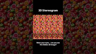 3D Stereogram - Apples and Oranges Infinity #shorts