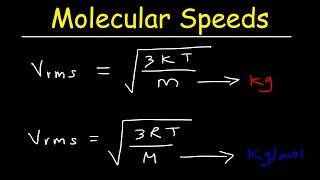 Molecular Speed of Gases Formula With Boltzmann's Constant