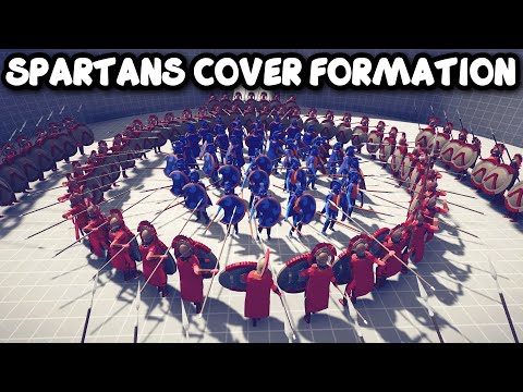 SPARTANS COVER ENEMY FORMATION Vs EVERY UNITS - TABS - Totally Accurate Battle Simulator