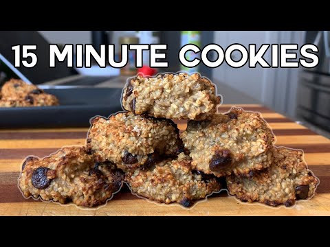 15 Minute, 4 Ingredient Chocolate Chip Cookies