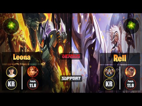 Effort LEONA (Support) [Aftershock] VS RELL - Challenger KR Patch 11.8