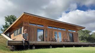 Inside the 800 square foot Prefab Home with 10' Ceilings!!