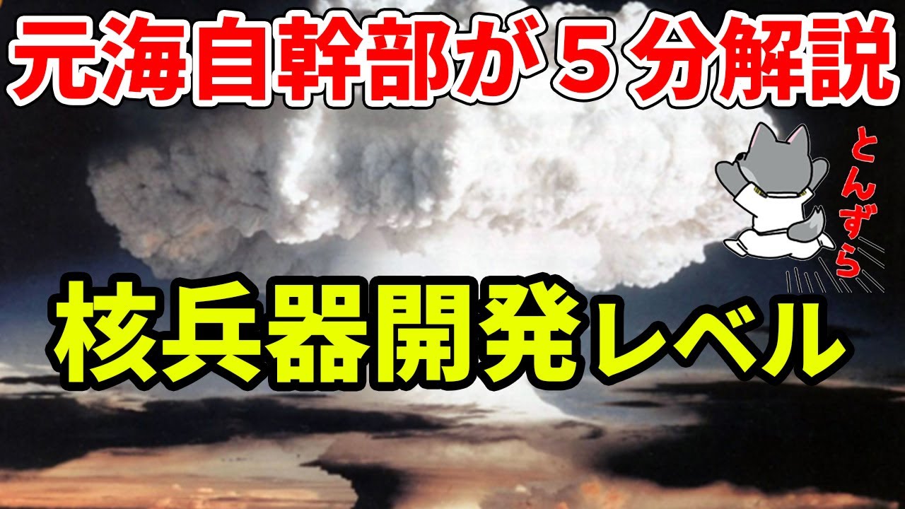【元海上自衛隊幹部が解説】核兵器開発レベル【オオカミ少佐のサブチャンネル】