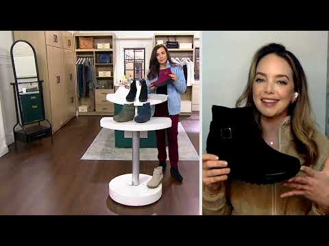 Skechers Suede Parallel Wedge Ankle Boots - Day Date on QVC