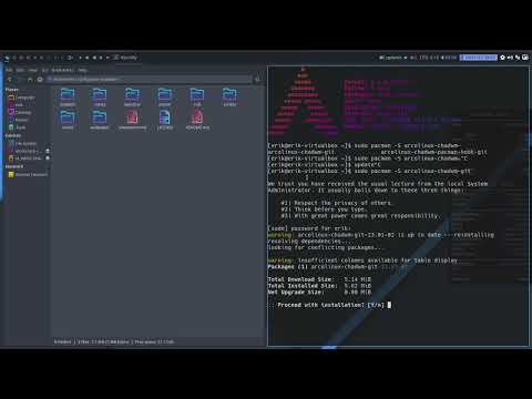 ArcoLinux : 3256 Chadwm - arcolinux-chadwm-pacman-hook-git to rebuild your chadwm after update