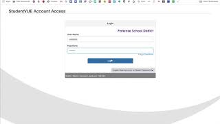 Logging into StudentVue