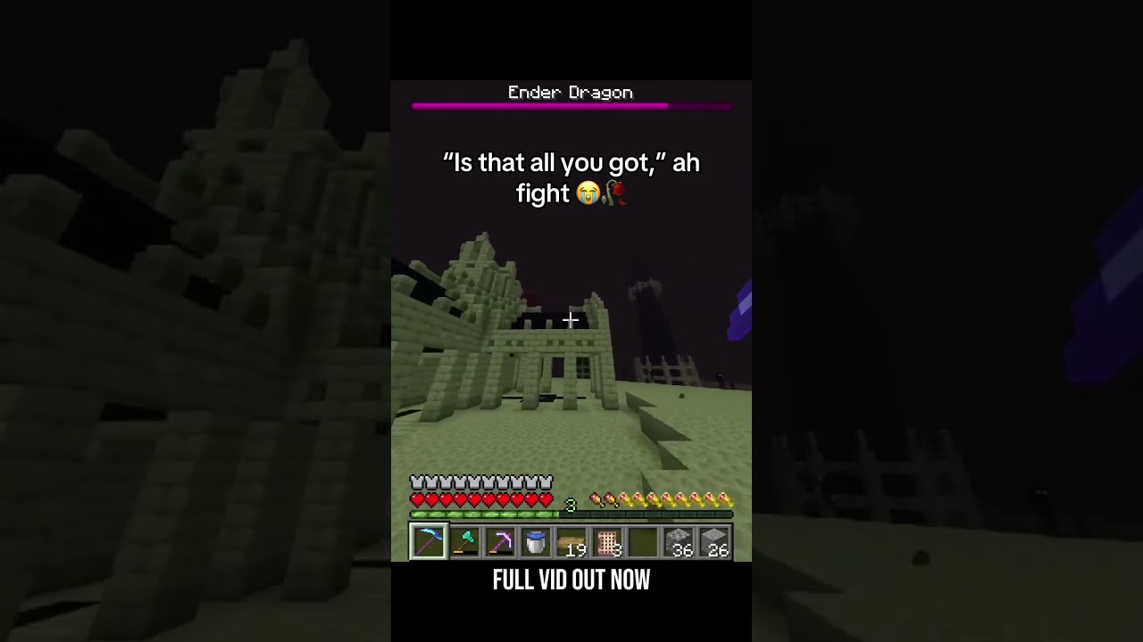 Raygun versus ender dragon 😭💔 #minecraftmodded#minecraftfunny#minecraftmemes#funnymods#funny