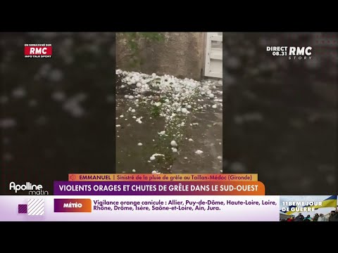 Intempéries : de violents orages et des chutes de grêles surprennent les habitants du sud-ouest