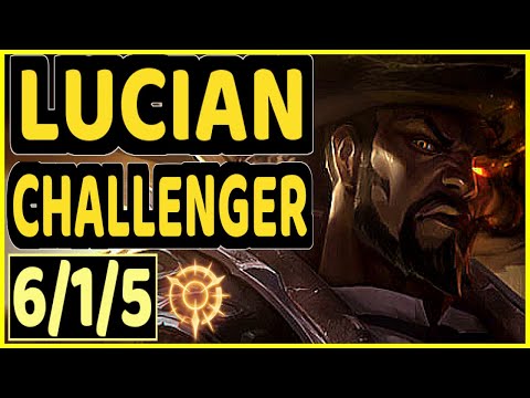 NOMANZ (LUCIAN) - 6/1/5 KDA CHALLENGER GAMEPLAY - EUW