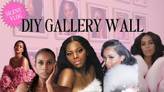 DIY Gallery Wall | Silent Vlog | Copyright Free R&B Music | Black Icon Wall | Home Decor