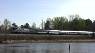 preview picture of video 'Ruther Glen VA 04.03.10: The Northbound Carolinian'