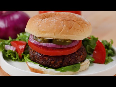 Homemade Vegan Burger With Vegan Aioli