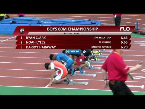 Champ Boys 60m Final Clark over Lyles   2015 NBNI