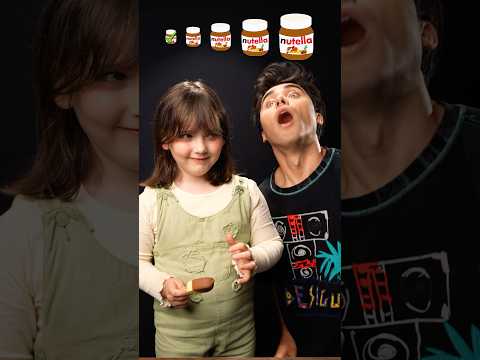 Small, Big, Giant Nutella Chocolate Ice Cream Challenge Part 1