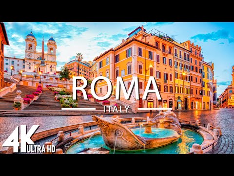FLYING OVER ROMA (4K UHD) | Relaxing Piano Music & Nature Footage for Stress Relief