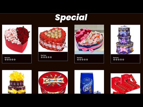 Chocolate Shop Website Design Create using in html ,CSS ,and Bootstrap Special part #8