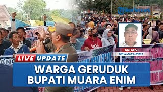 Warga Gunung Megang Muara Enim Demo Tuntut Bupati Soal Status Pengelolaan Pasar Kalangan