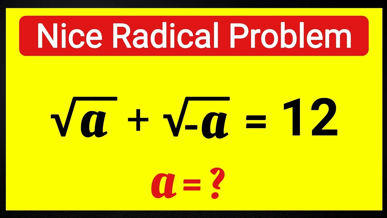 A tricky Harvard Exam Question | Nice Radical Math Problem.!!