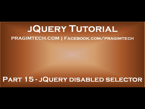 jQuery disabled selector