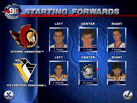 EA Sports NHL '96 - All-star Season 1 Pens Game 12 | Pittsburgh Blanks The Senators in Ottawa