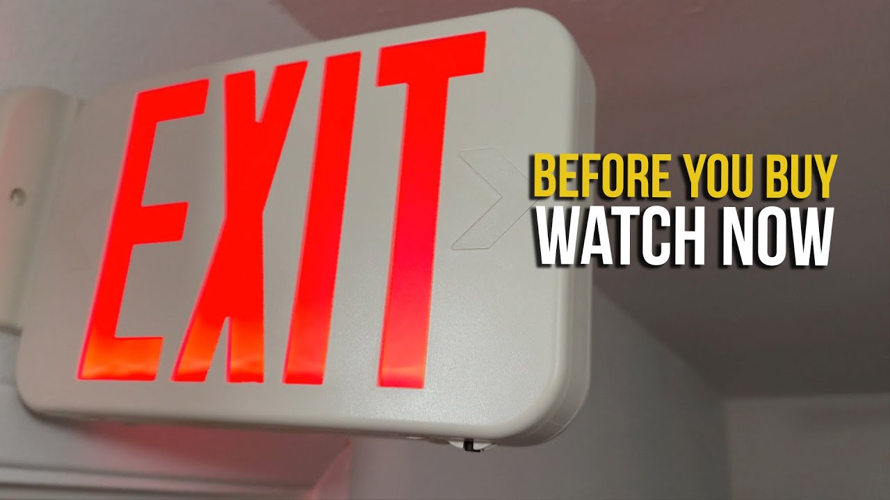 Commercial LED Exit Sign Review | TORCHSTAR UL 924 Emergency Light for Office and Warehouse Install