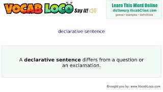 Video thumbnail for declarative sentence