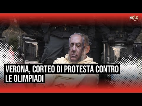 Verona, il corteo di protesta contro le Olimpiadi attraversa la città