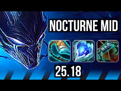 NOCTURNE vs SYNDRA (MID) | 35k DMG, 10/5/19, 500+ games | NA Grandmaster | 25.18