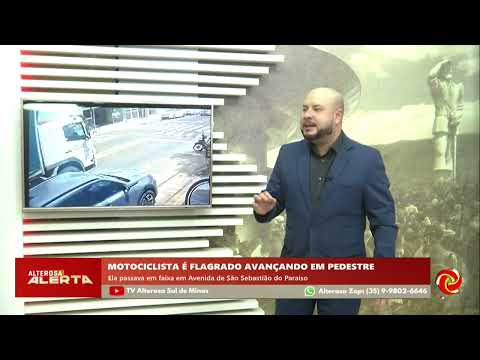 Motociclista quase atropela pedestre em São Sebastião do Paraíso