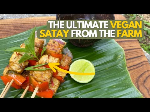 THE ULTIMATE VEGAN SATAY FROM THE FARM | VEGAN SATAY RECIPE | BALINESE VEGAN RECIPE