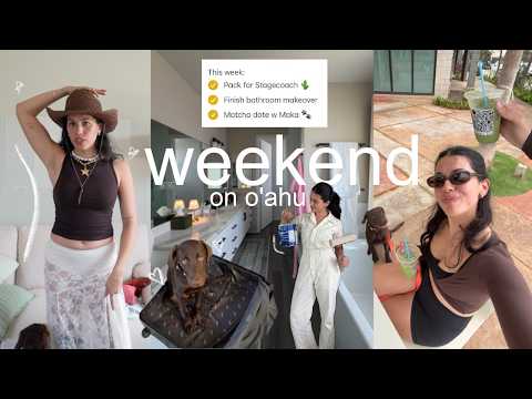 weekend vlog | matcha date, bathroom makeover, + packing for a trip!!