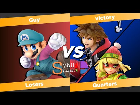 Sybil Smash Losers Quarters - Guy (Mario) Vs. victory (Sora/Min Min) SSBU Tournament
